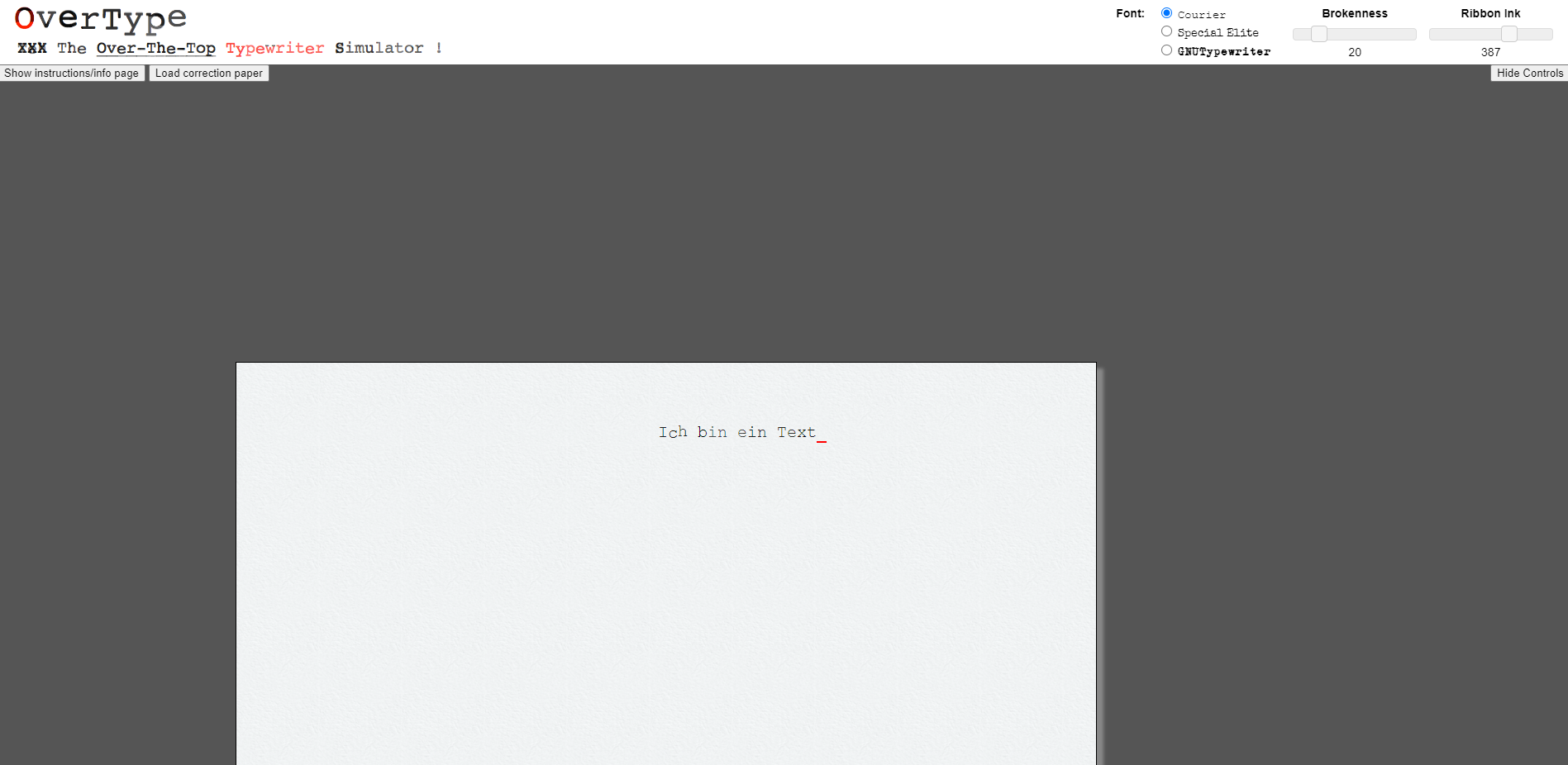 OverType Typewriter Simulator Schooltools