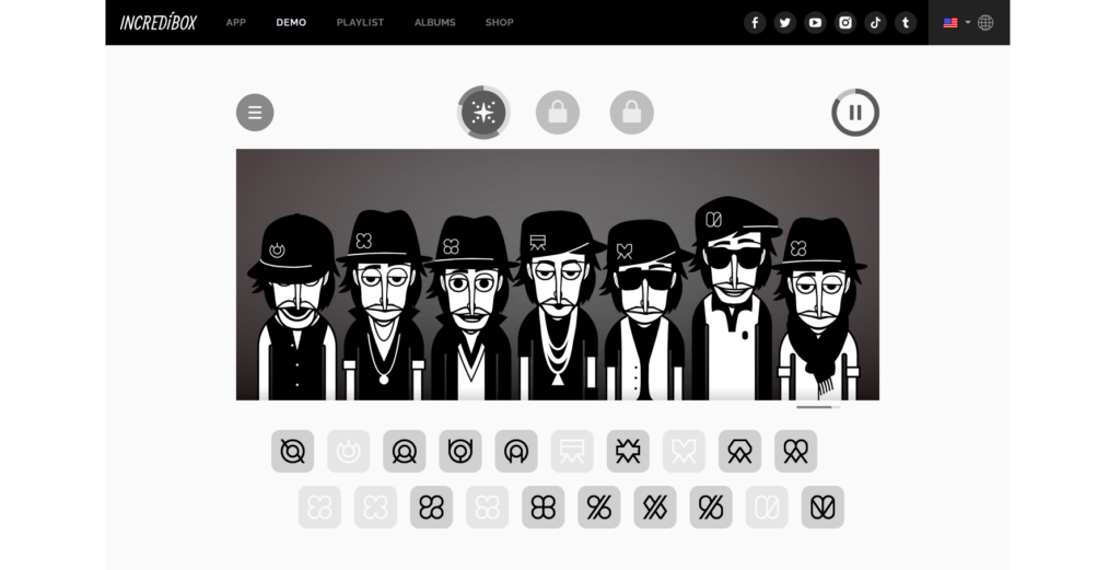 Der Screenshot Incredibox führt zur Webseite www.incredibox.com.