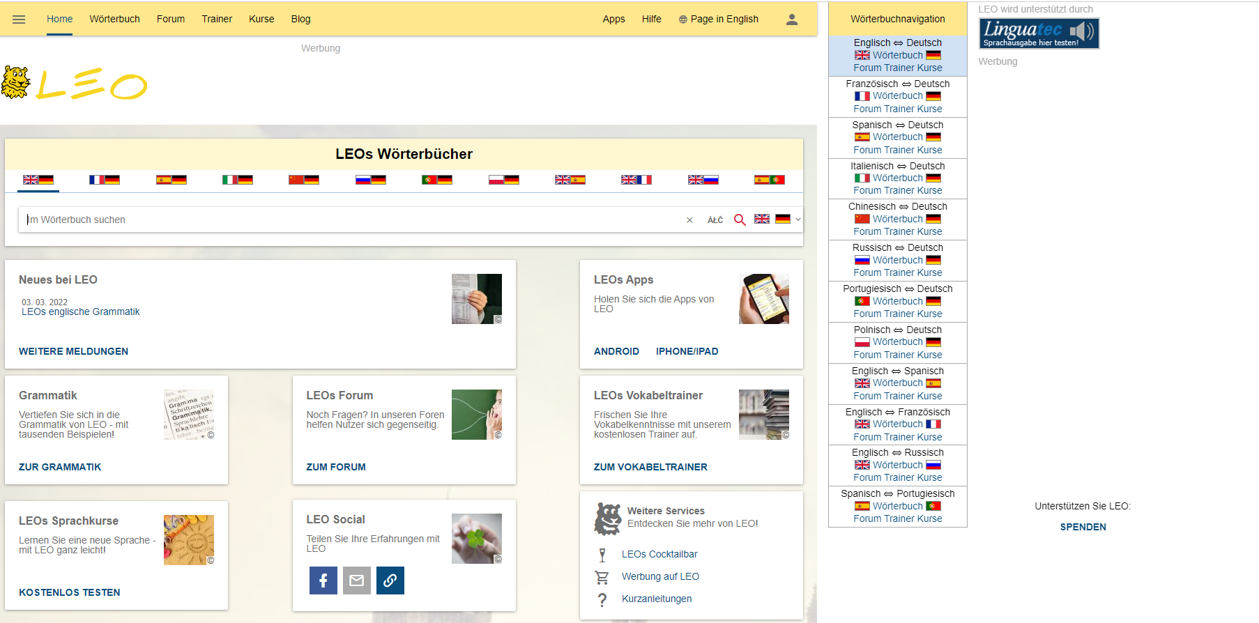 Leo w rterbuch schooltools