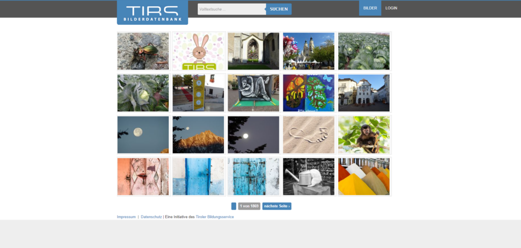 Der Screenshot TIBS führt zur Webseite https://www.bilderpool.at/