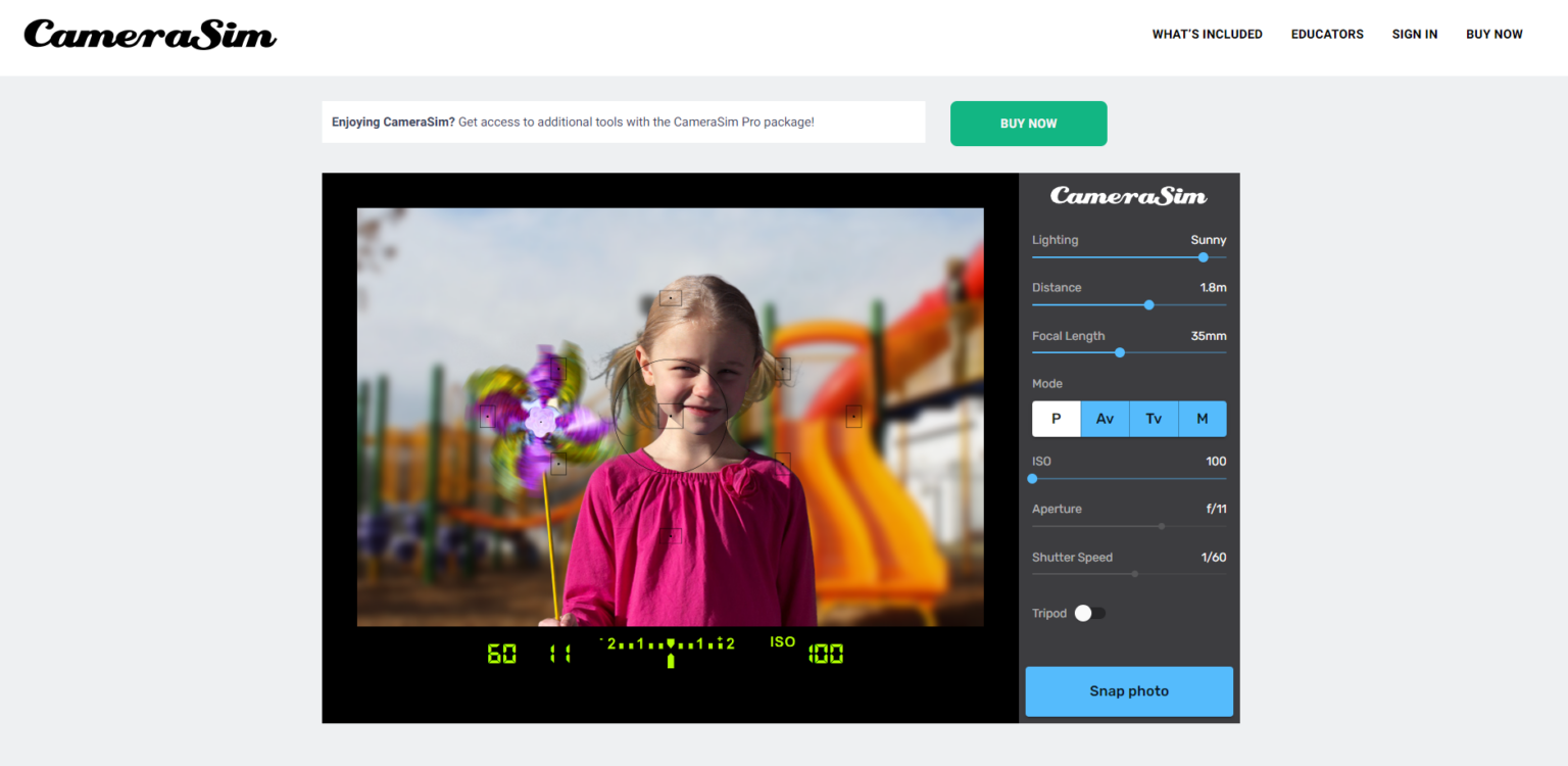 CameraSim Schooltools