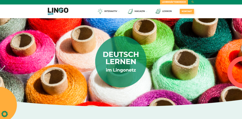 Der Screenshot Lingonetz führt zur Webseite https://www.lingonetz.de/