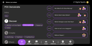 Screenshot von einer Lernreise von Digital Sparks